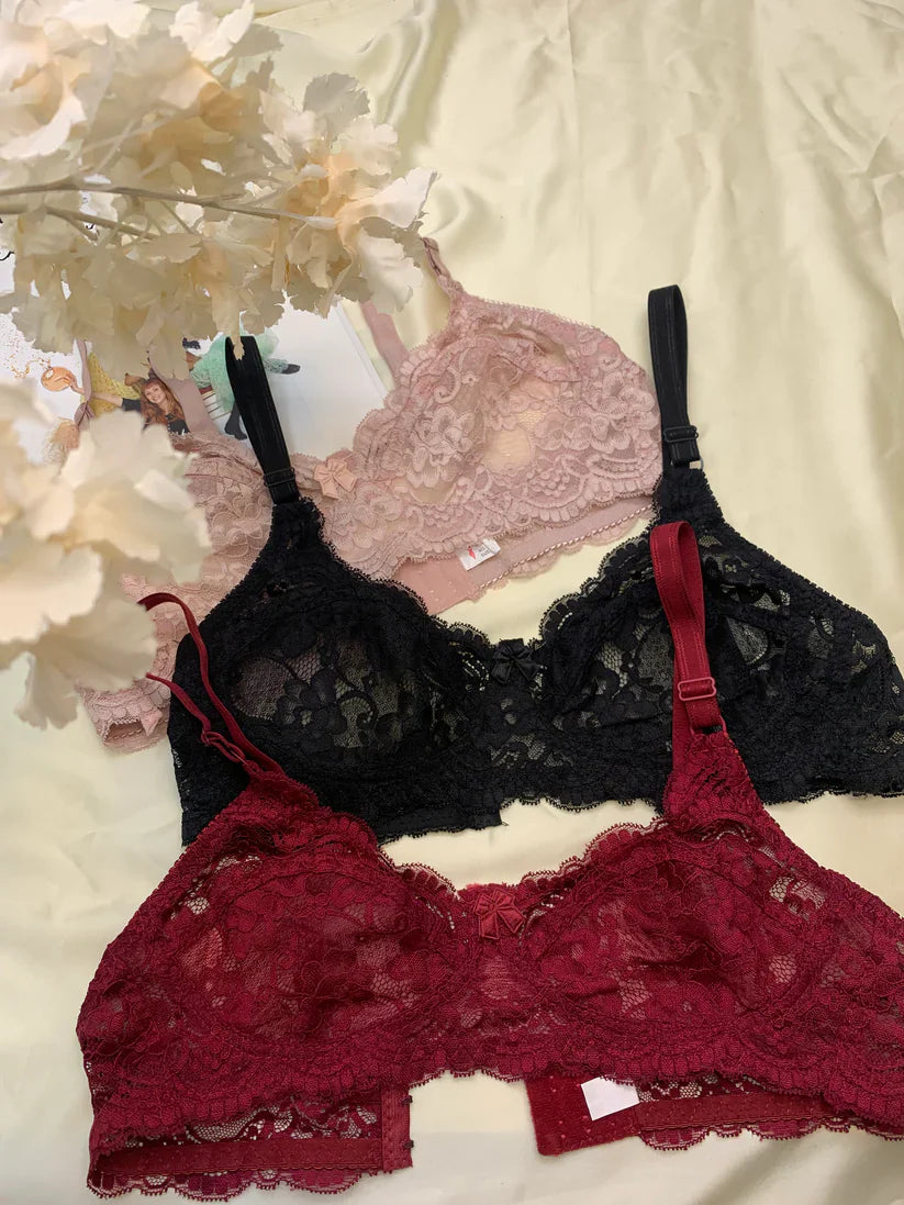Soft Lacy Cotton Bra for Daily wear