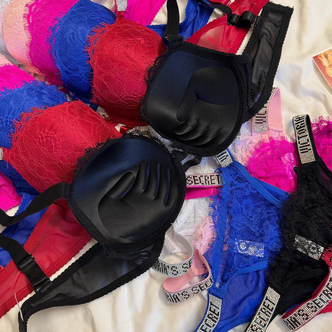 Luxury Lace Wired Push-Up Bra & Panty Set