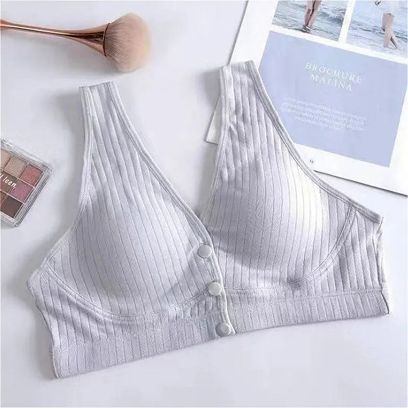 Seamless Front-Button Nursing Bra