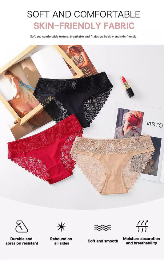 Pack of 3 Soft Net Sided Panty