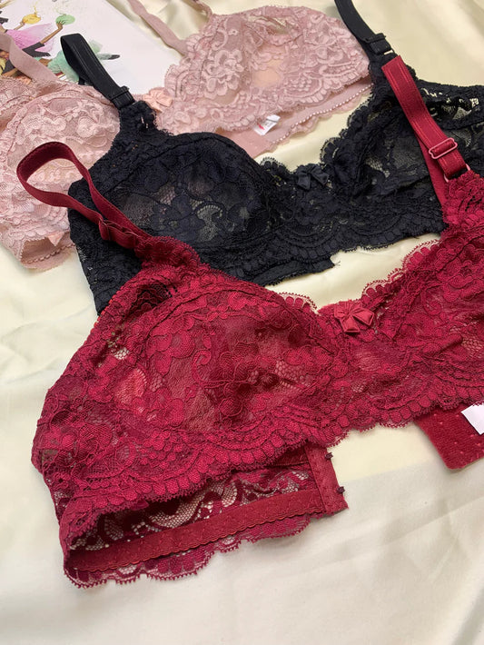 Soft Lacy Cotton Bra for Daily wear
