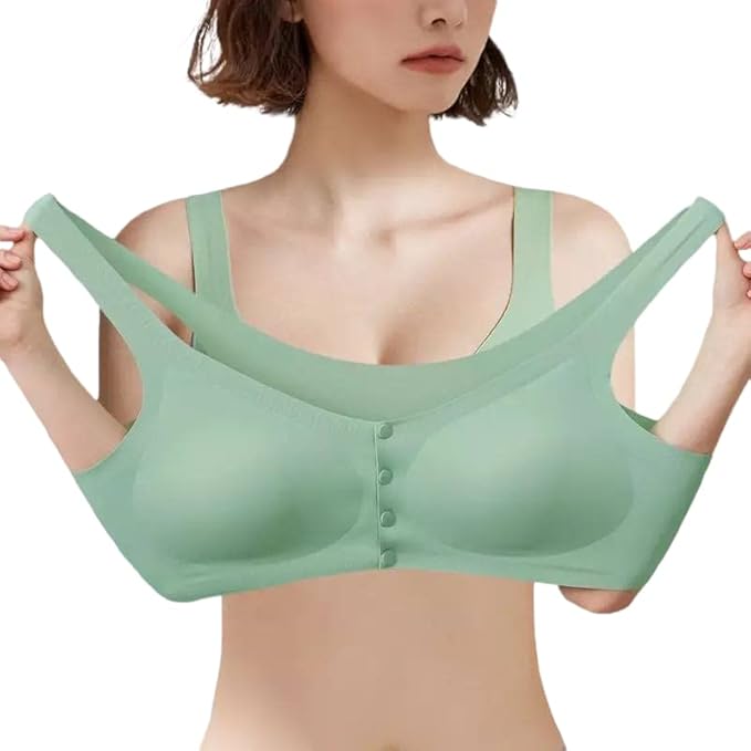 Front Button Bra Ice Silk Bralette Bidi