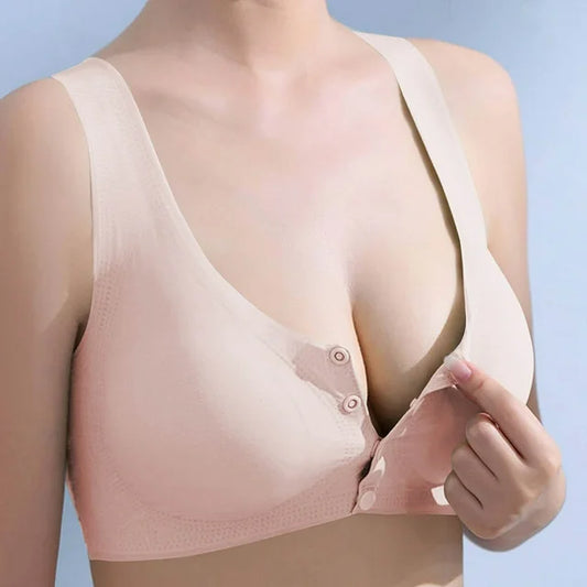 Front Button Bra Ice Silk Bralette Bidi