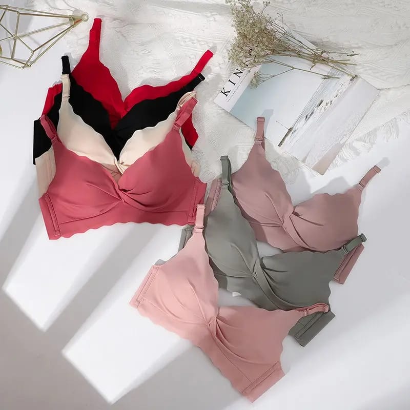 Padded Non Wired Pleatted Bra