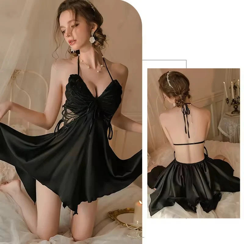Tempting Glow Butterfly Baby Doll Lingerie Nighty