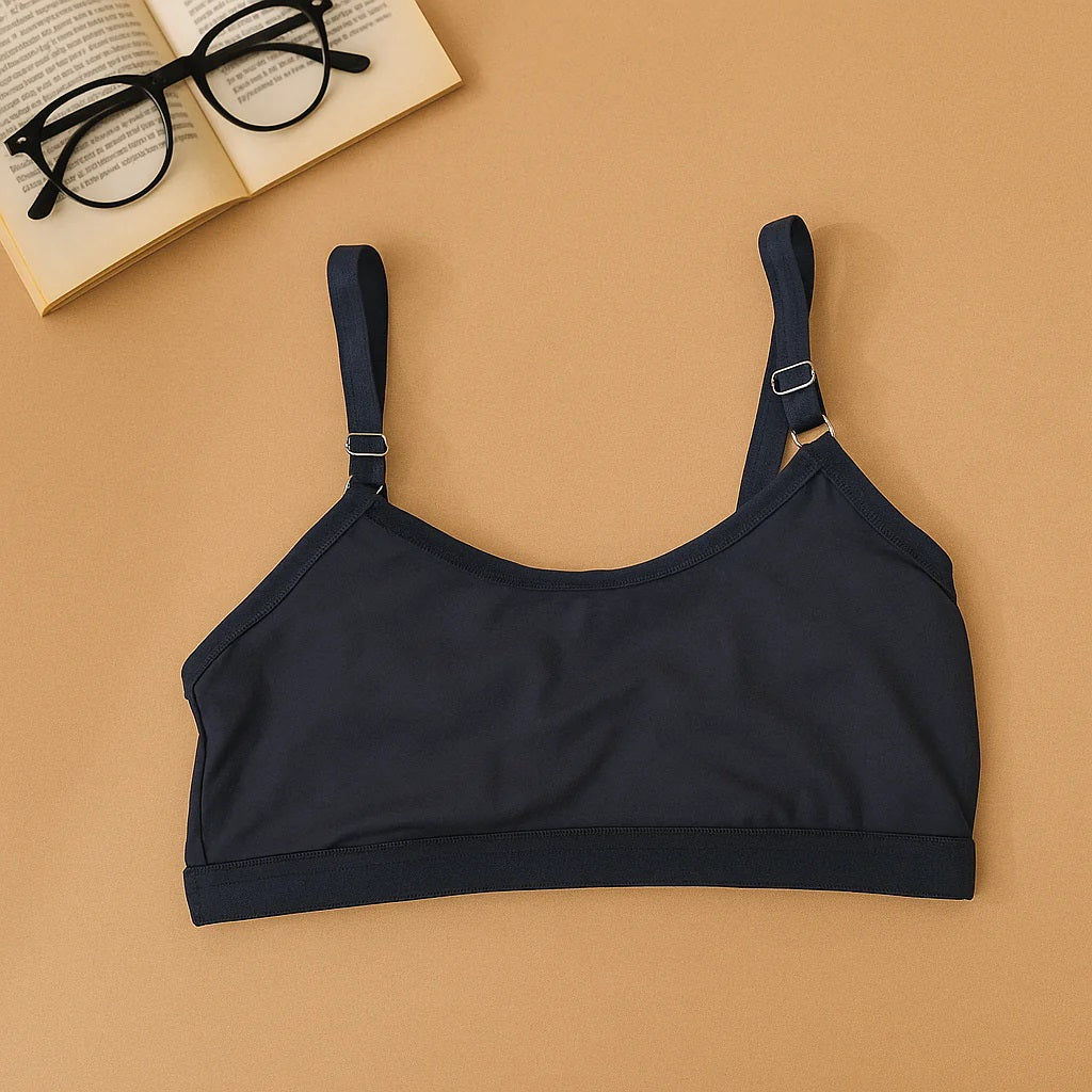 Cotton non Padded Teen Bidi bra 8-14 Years (Adjustable Straps)