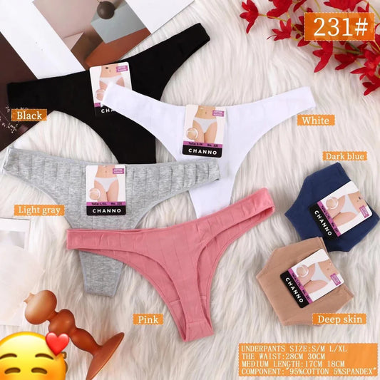 Pack of three Cotton Thong