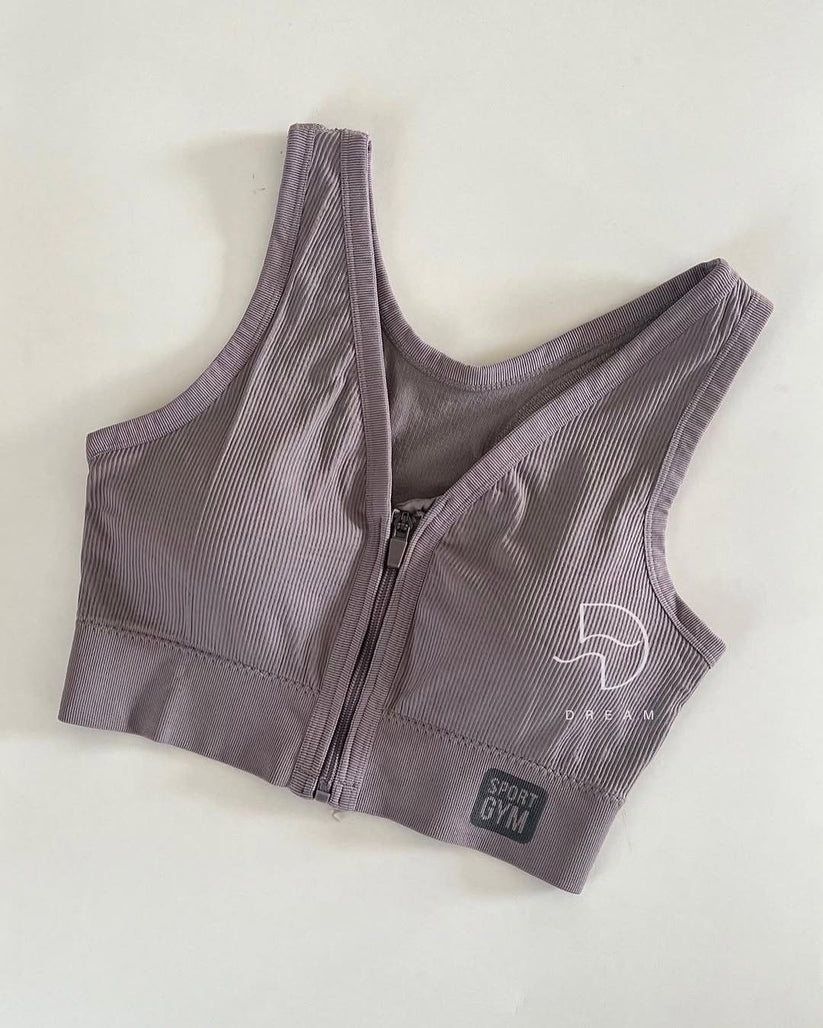 Front Zipper Sport Bra