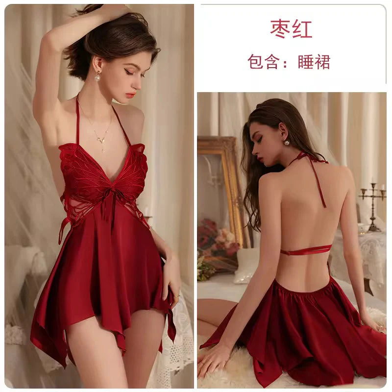 Tempting Glow Butterfly Baby Doll Lingerie Nighty