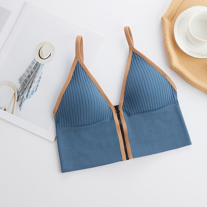 Front Zipper Sports Bra