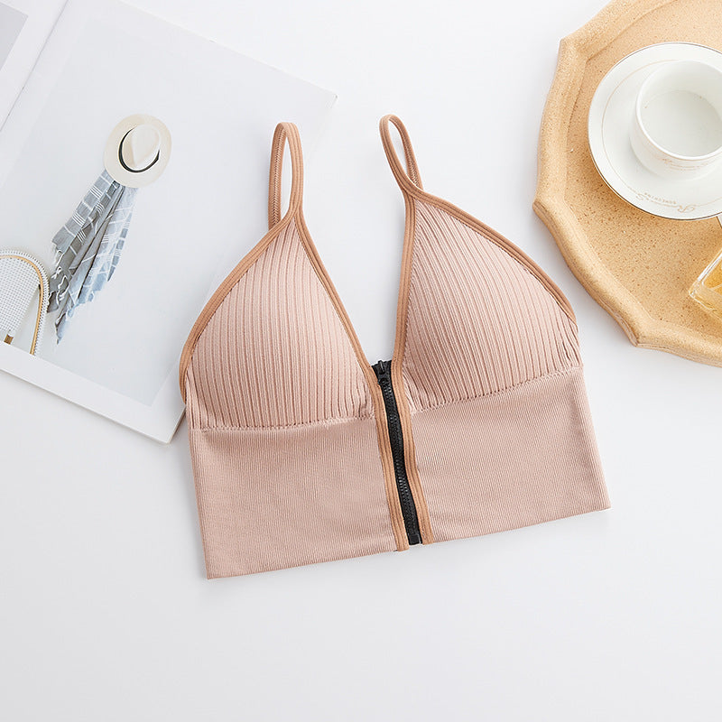 Front Zipper Sports Bra