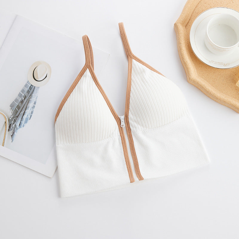 Front Zipper Sports Bra