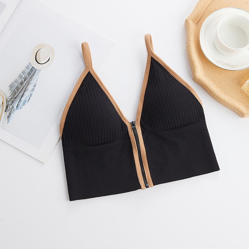 Front Zipper Sports Bra