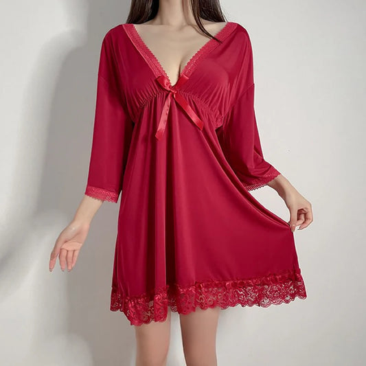 Sweet Sin 2 Piece Short Silky Nightwear