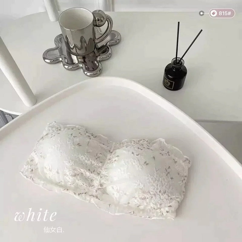 strapless Padded Bra net Stuff back Hooks