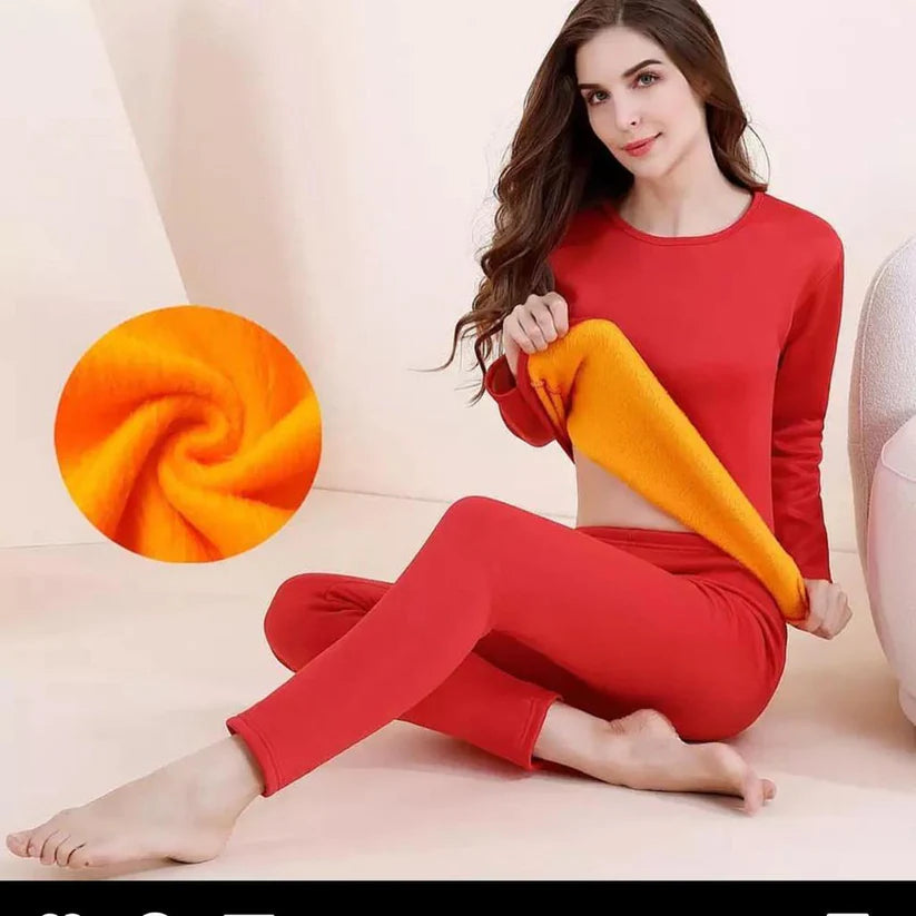 Ultra-Warm Fleece-Lined Thermal Wear Set – For Women