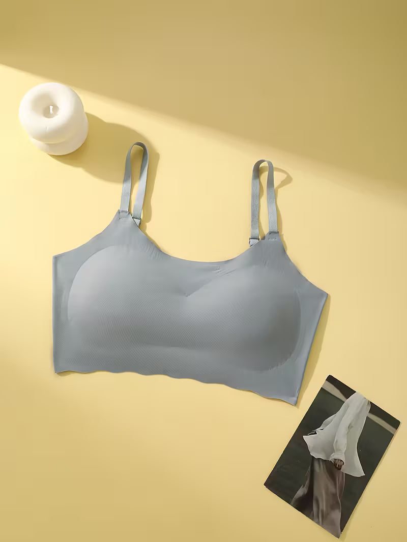 ice silk adjustable straps bra