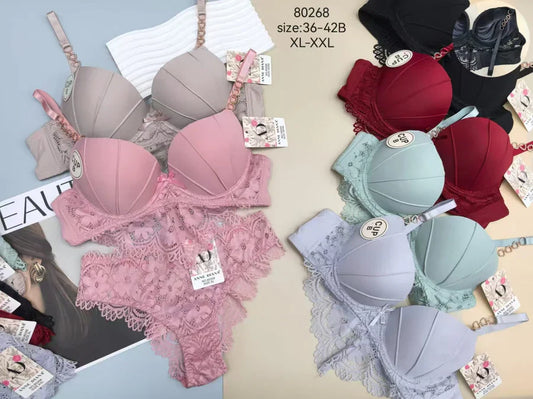 Underwire  Padded Bra Panty set