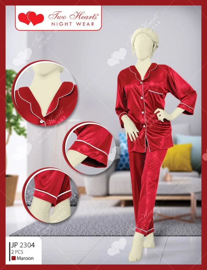 2 Piece silk Night Suit